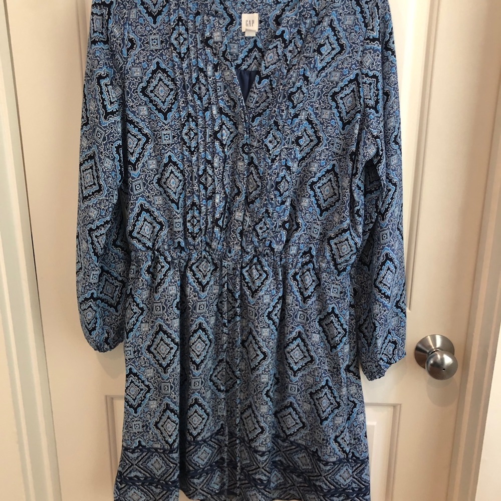Blue long sleeve dress